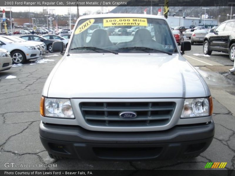 Silver Frost Metallic / Dark Graphite 2003 Ford Ranger XL Regular Cab