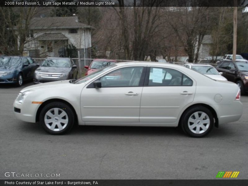 Light Sage Metallic / Medium Light Stone 2008 Ford Fusion S