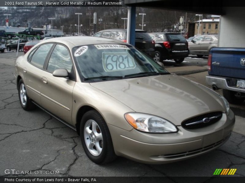 Harvest Gold Metallic / Medium Parchment 2001 Ford Taurus SE