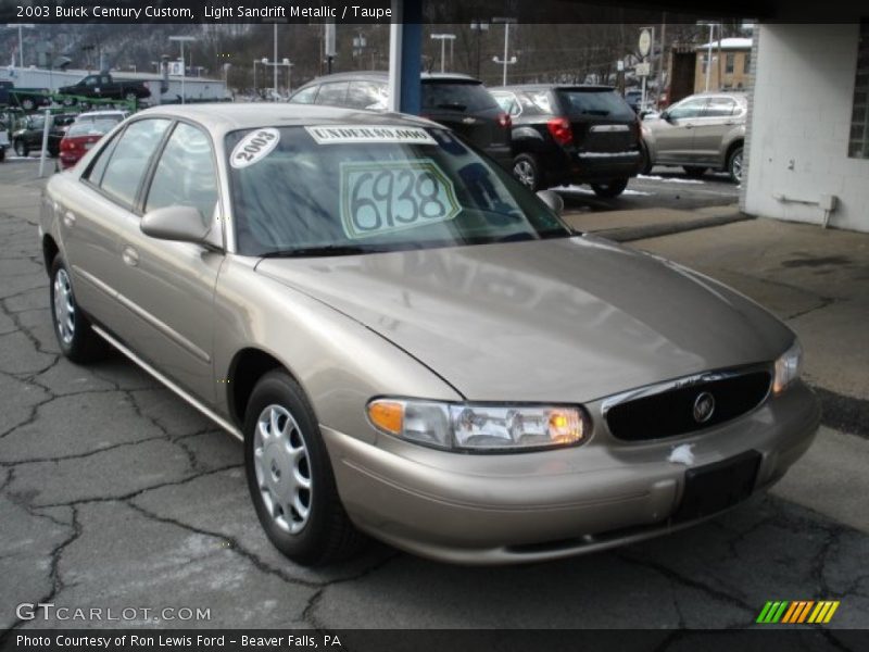 Light Sandrift Metallic / Taupe 2003 Buick Century Custom