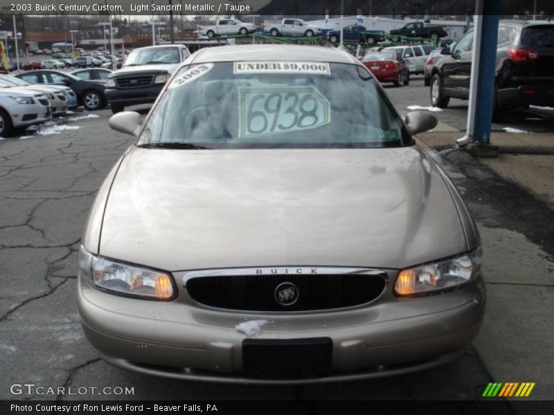 Light Sandrift Metallic / Taupe 2003 Buick Century Custom