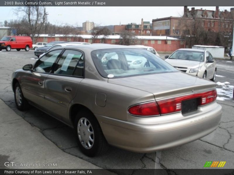 Light Sandrift Metallic / Taupe 2003 Buick Century Custom