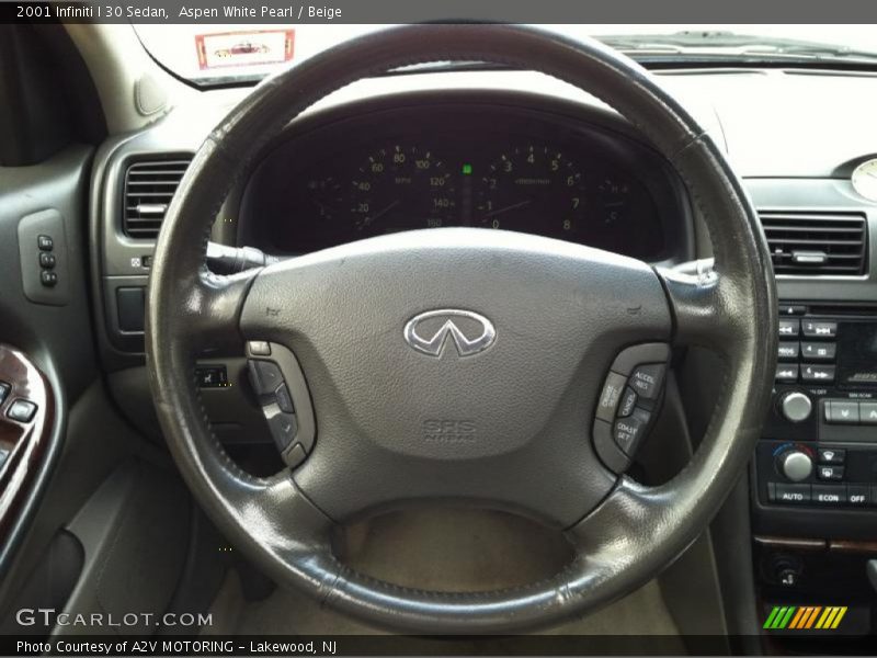 Aspen White Pearl / Beige 2001 Infiniti I 30 Sedan