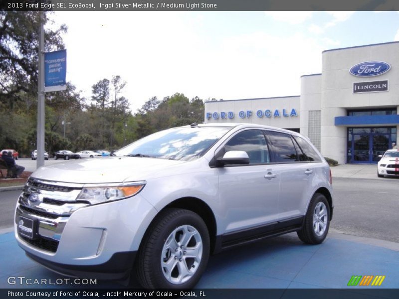 Ingot Silver Metallic / Medium Light Stone 2013 Ford Edge SEL EcoBoost