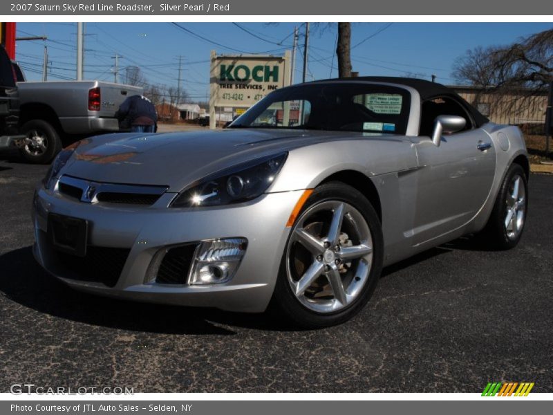 Silver Pearl / Red 2007 Saturn Sky Red Line Roadster