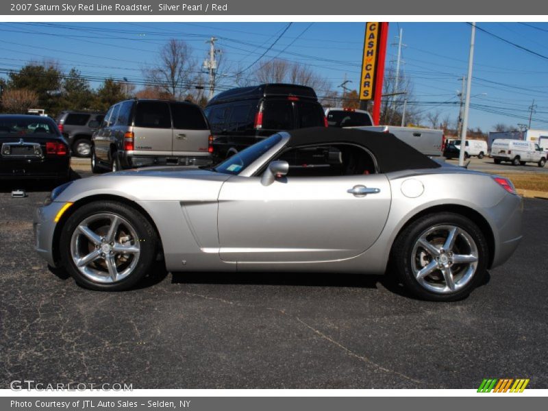 Silver Pearl / Red 2007 Saturn Sky Red Line Roadster