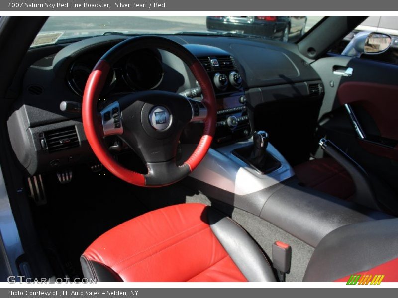 Silver Pearl / Red 2007 Saturn Sky Red Line Roadster