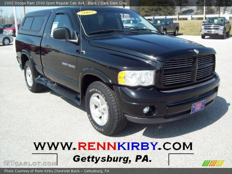 Black / Dark Slate Gray 2002 Dodge Ram 1500 Sport Regular Cab 4x4