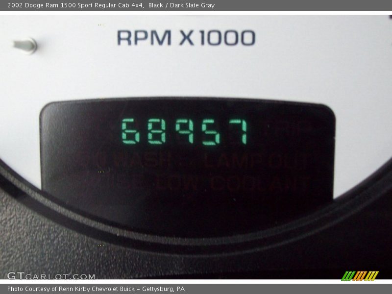 Black / Dark Slate Gray 2002 Dodge Ram 1500 Sport Regular Cab 4x4