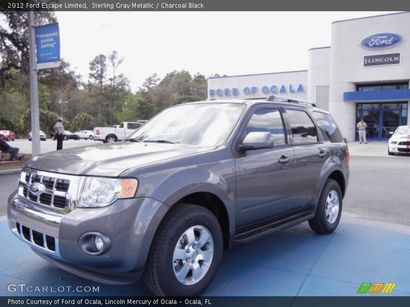 Sterling Gray Metallic / Charcoal Black 2012 Ford Escape Limited
