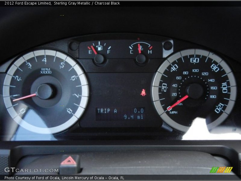 Sterling Gray Metallic / Charcoal Black 2012 Ford Escape Limited