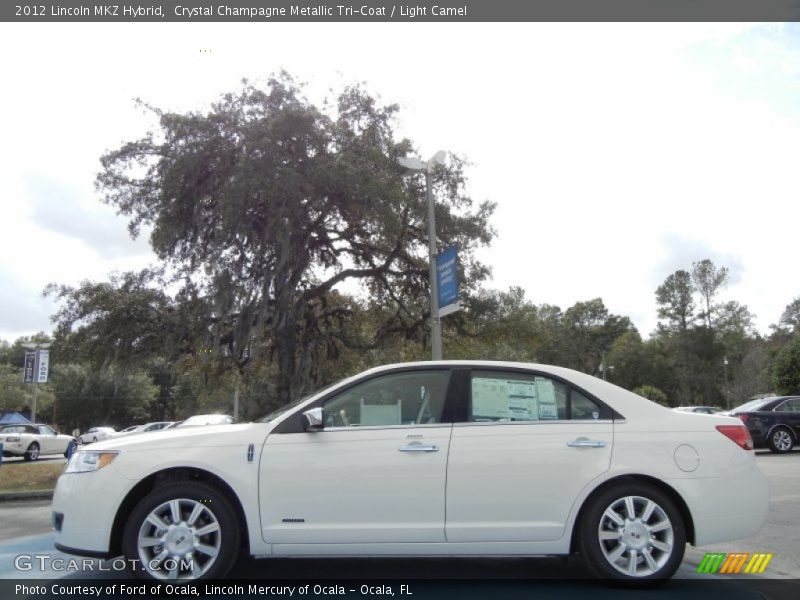 Crystal Champagne Metallic Tri-Coat / Light Camel 2012 Lincoln MKZ Hybrid