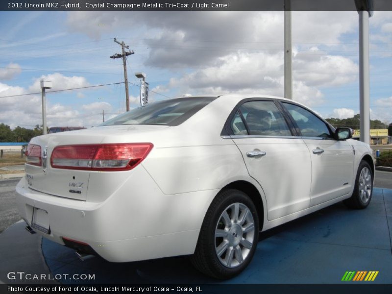 Crystal Champagne Metallic Tri-Coat / Light Camel 2012 Lincoln MKZ Hybrid