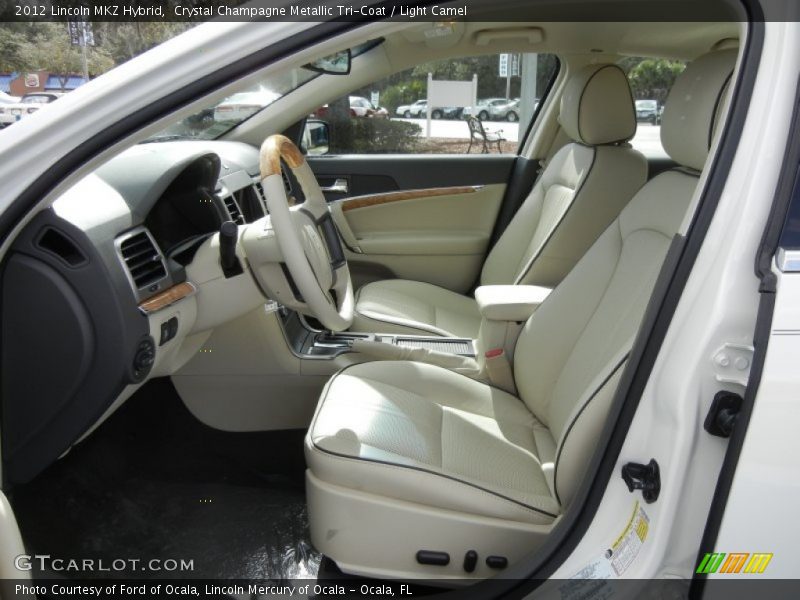 Crystal Champagne Metallic Tri-Coat / Light Camel 2012 Lincoln MKZ Hybrid