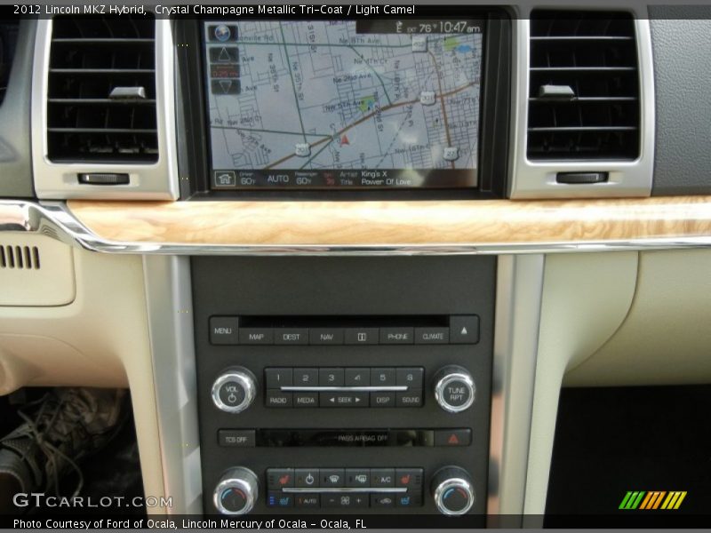 Crystal Champagne Metallic Tri-Coat / Light Camel 2012 Lincoln MKZ Hybrid