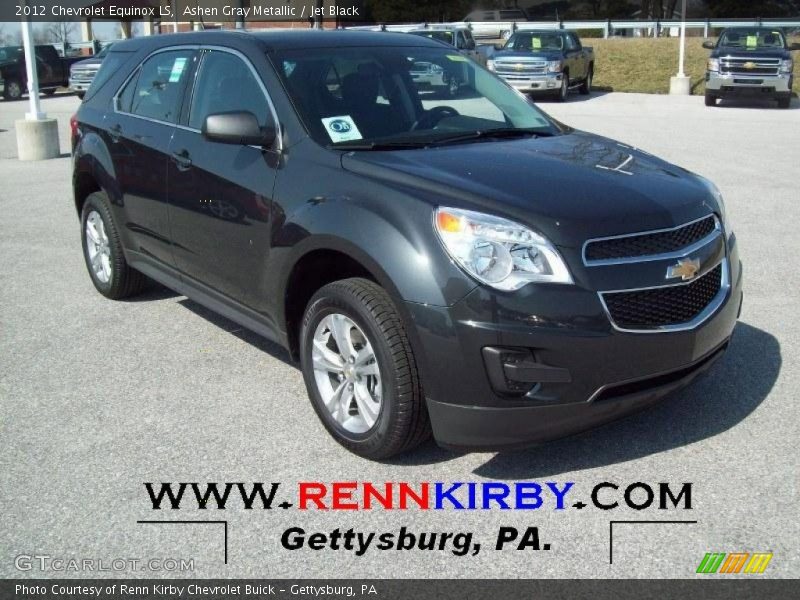 Ashen Gray Metallic / Jet Black 2012 Chevrolet Equinox LS