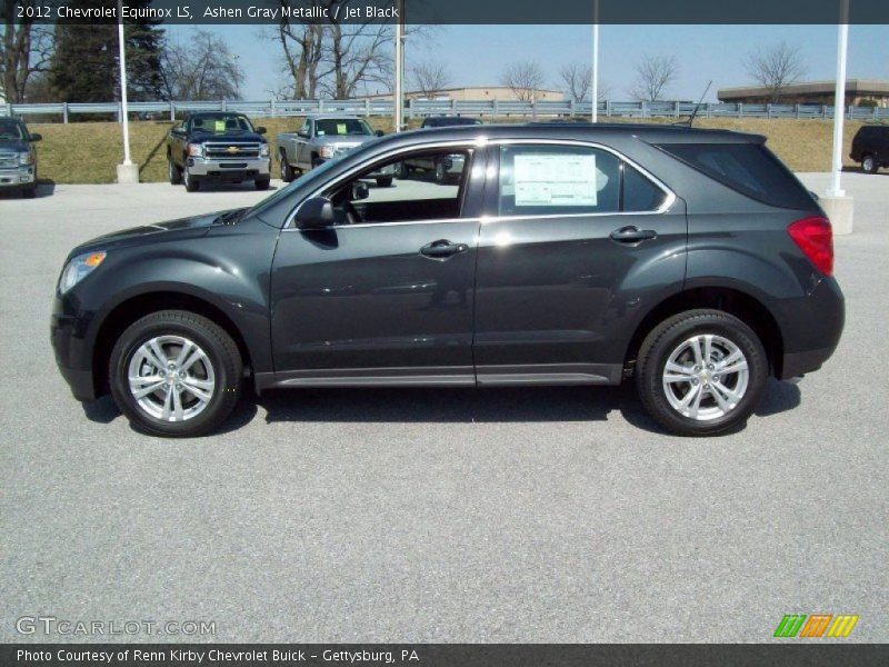 Ashen Gray Metallic / Jet Black 2012 Chevrolet Equinox LS