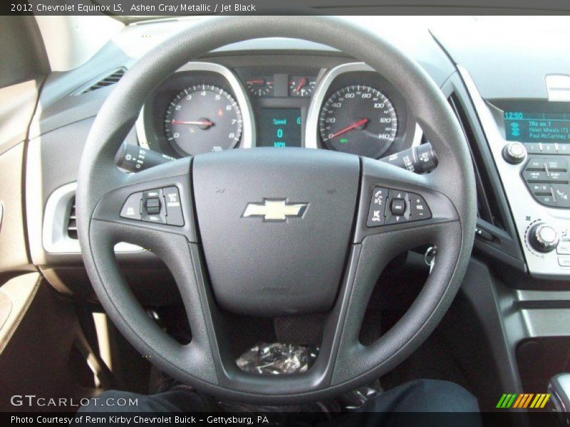 Ashen Gray Metallic / Jet Black 2012 Chevrolet Equinox LS