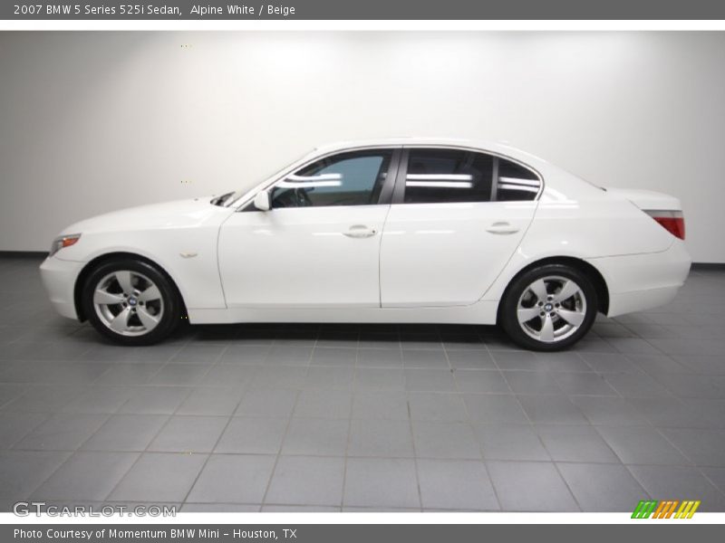 Alpine White / Beige 2007 BMW 5 Series 525i Sedan