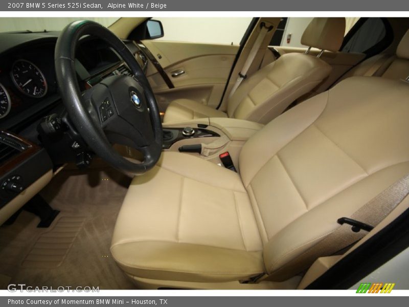 Alpine White / Beige 2007 BMW 5 Series 525i Sedan