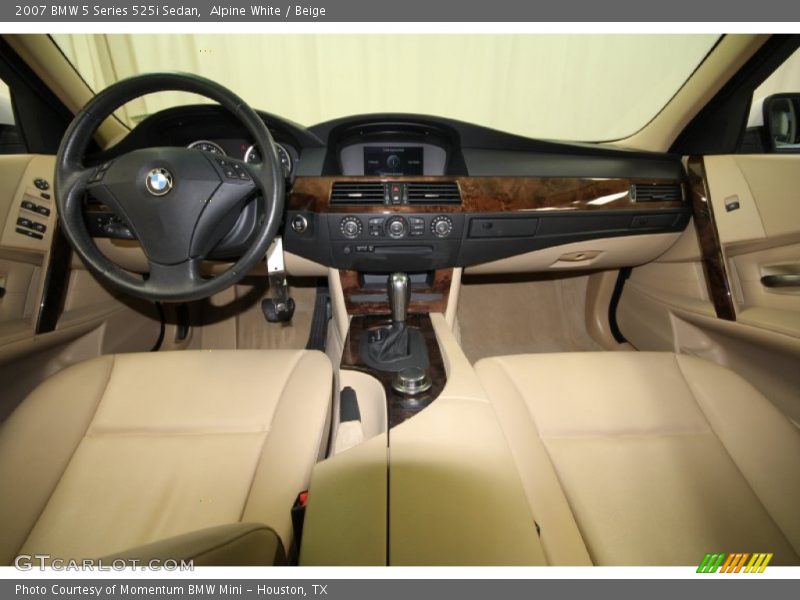 Alpine White / Beige 2007 BMW 5 Series 525i Sedan