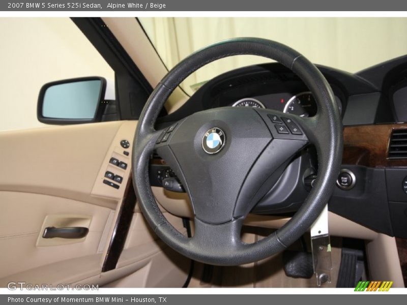 Alpine White / Beige 2007 BMW 5 Series 525i Sedan