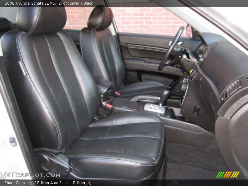 Bright Silver / Black 2008 Hyundai Sonata SE V6