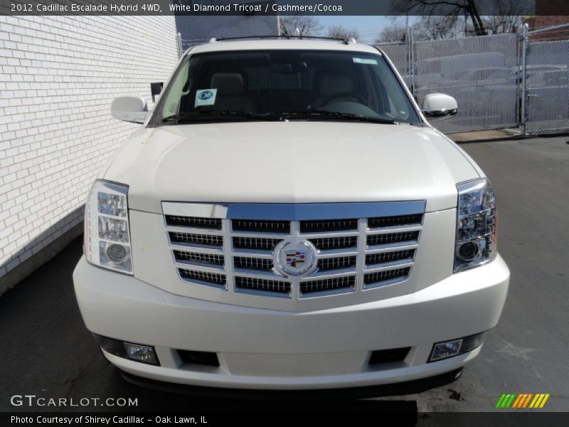 White Diamond Tricoat / Cashmere/Cocoa 2012 Cadillac Escalade Hybrid 4WD