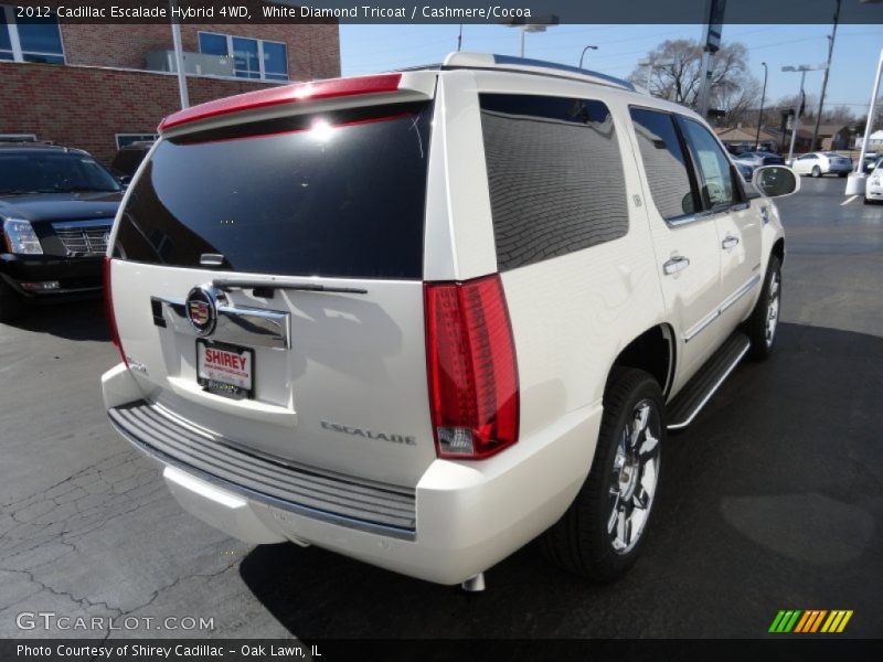 White Diamond Tricoat / Cashmere/Cocoa 2012 Cadillac Escalade Hybrid 4WD