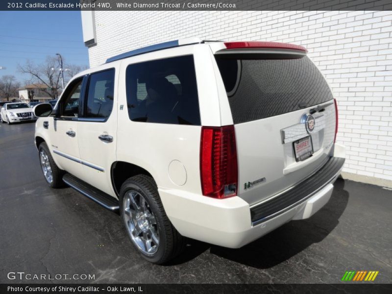 White Diamond Tricoat / Cashmere/Cocoa 2012 Cadillac Escalade Hybrid 4WD