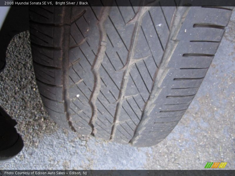 Bright Silver / Black 2008 Hyundai Sonata SE V6