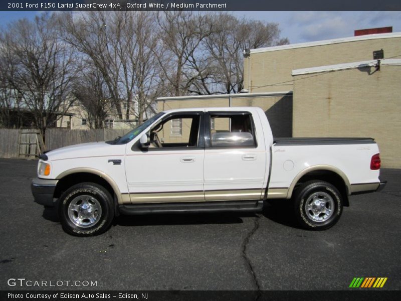 Oxford White / Medium Parchment 2001 Ford F150 Lariat SuperCrew 4x4