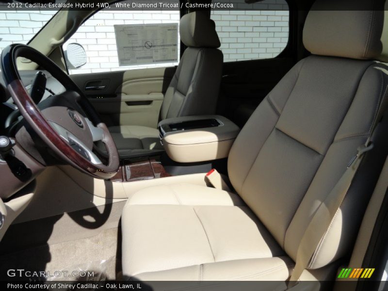 White Diamond Tricoat / Cashmere/Cocoa 2012 Cadillac Escalade Hybrid 4WD