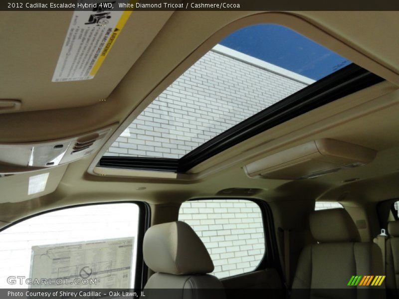 White Diamond Tricoat / Cashmere/Cocoa 2012 Cadillac Escalade Hybrid 4WD