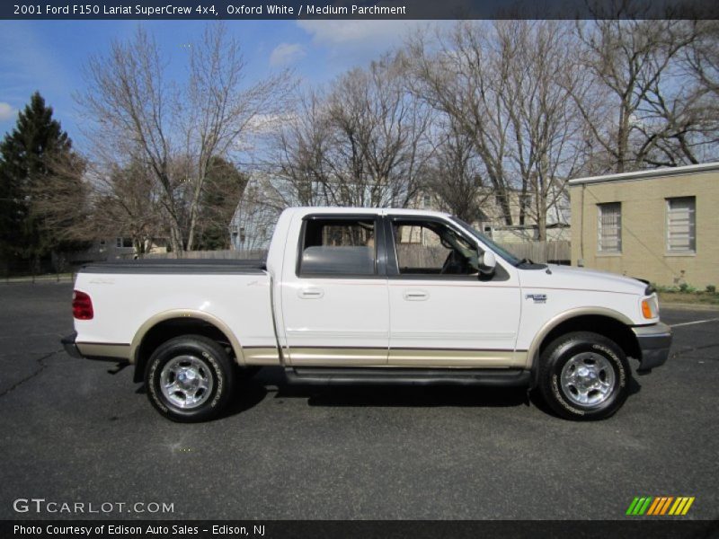 Oxford White / Medium Parchment 2001 Ford F150 Lariat SuperCrew 4x4