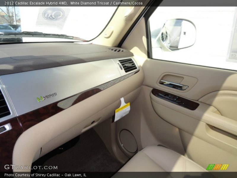 White Diamond Tricoat / Cashmere/Cocoa 2012 Cadillac Escalade Hybrid 4WD