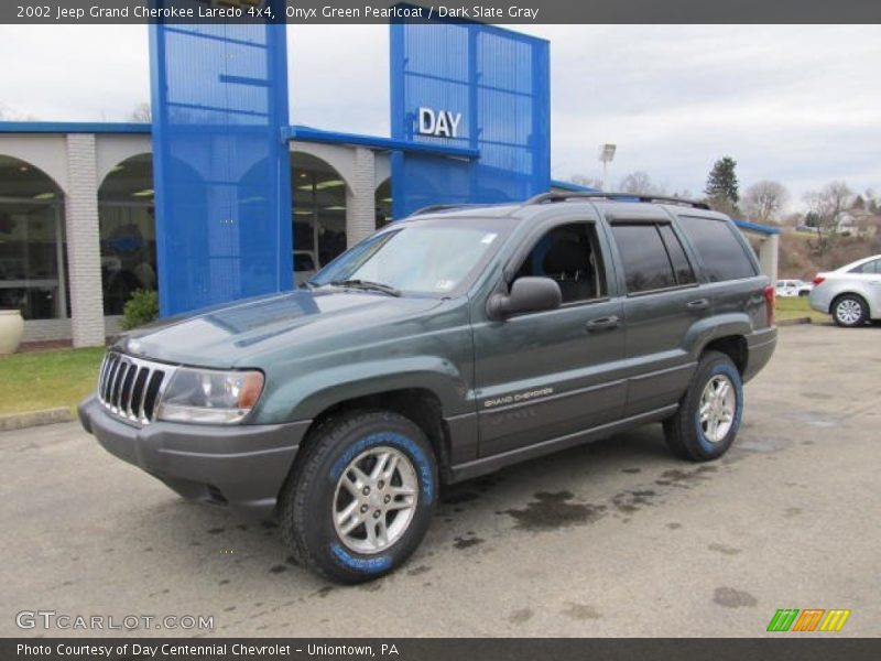 Onyx Green Pearlcoat / Dark Slate Gray 2002 Jeep Grand Cherokee Laredo 4x4