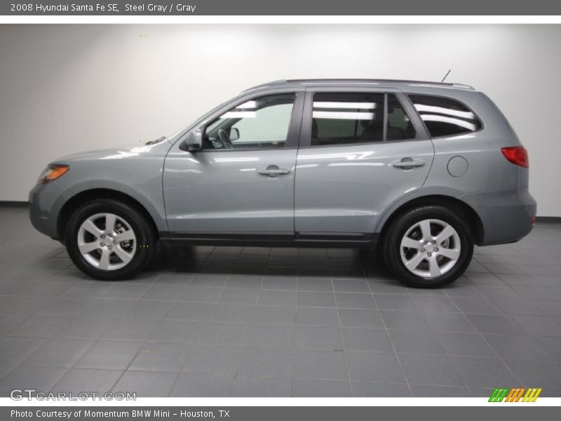 Steel Gray / Gray 2008 Hyundai Santa Fe SE