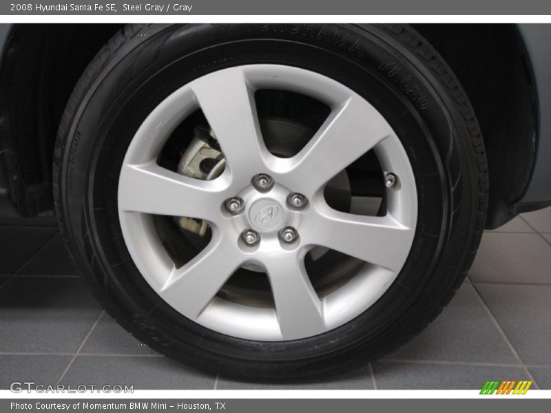 Steel Gray / Gray 2008 Hyundai Santa Fe SE