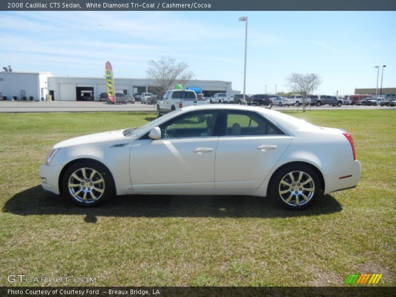 White Diamond Tri-Coat / Cashmere/Cocoa 2008 Cadillac CTS Sedan
