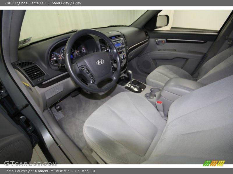 Steel Gray / Gray 2008 Hyundai Santa Fe SE
