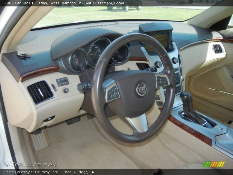 White Diamond Tri-Coat / Cashmere/Cocoa 2008 Cadillac CTS Sedan