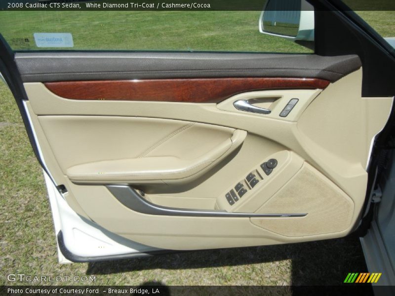 White Diamond Tri-Coat / Cashmere/Cocoa 2008 Cadillac CTS Sedan