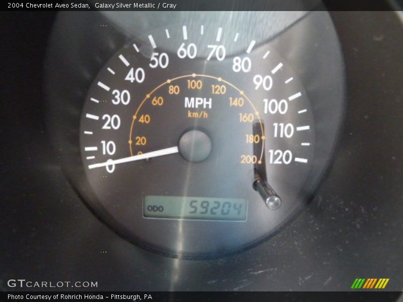 Galaxy Silver Metallic / Gray 2004 Chevrolet Aveo Sedan