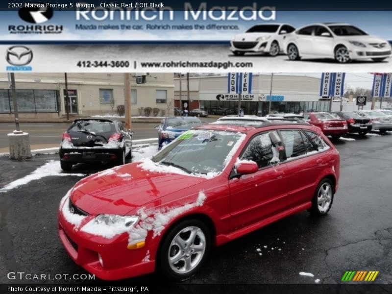 Classic Red / Off Black 2002 Mazda Protege 5 Wagon