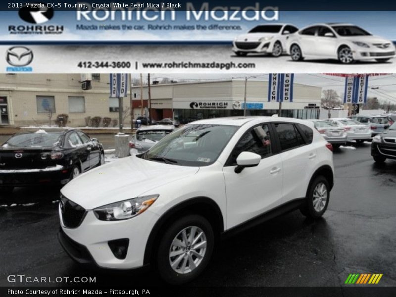 Crystal White Pearl Mica / Black 2013 Mazda CX-5 Touring