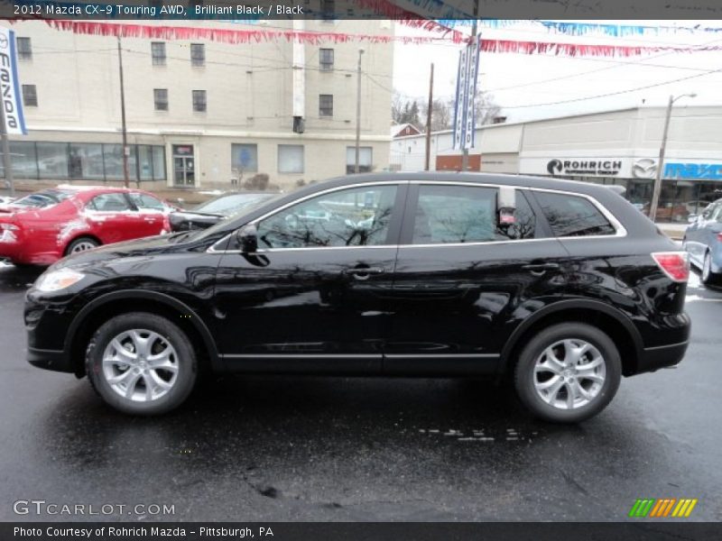 Brilliant Black / Black 2012 Mazda CX-9 Touring AWD