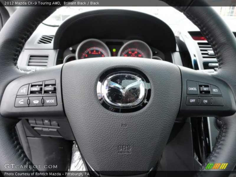 Brilliant Black / Black 2012 Mazda CX-9 Touring AWD