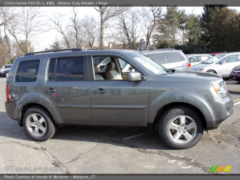 Nimbus Gray Metallic / Beige 2009 Honda Pilot EX-L 4WD