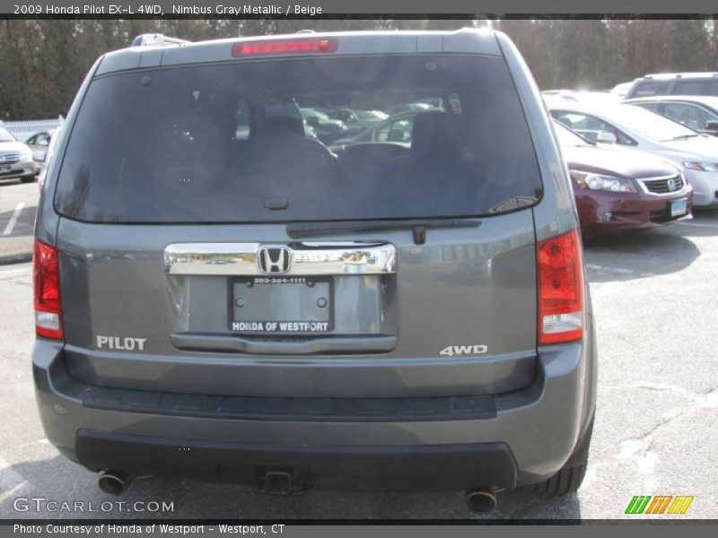 Nimbus Gray Metallic / Beige 2009 Honda Pilot EX-L 4WD